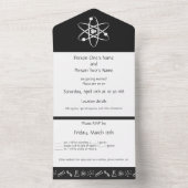 Attraktive Kräfte in Schwarz All In One Einladung (Innen Boden)