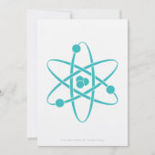 Attraktive Kräfte in Türkis Hochzeit Einladung (Rückseite)