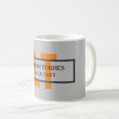 Attraktive Mit Monogramm Grau Schlicht Kaffeetasse (VorderseiteRechts)