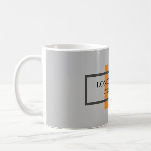 Attraktive Mit Monogramm Grau Schlicht Kaffeetasse (Links)