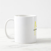 Attraktive Monogram gelb weiß Moderne Minimalistis Kaffeetasse (Links)
