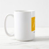 Attraktive Monogram gelb weiß Moderne Schlicht Kaffeetasse (Links)