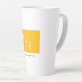 Attraktive Monogram gelb weiß Moderne Schlicht Milchtasse (Rechte Ecke)
