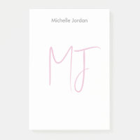 Attraktive Monogram Pink White Modern Minimalistis