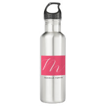 Attraktive Monogram Pink White Modern Schlicht
