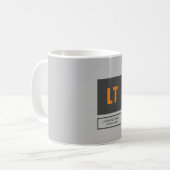 Attraktive Monogramm Grau Schlicht Kaffeetasse (Vorderseite Links)