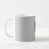Attraktive Monogramm Grau Schlicht Kaffeetasse (Links)
