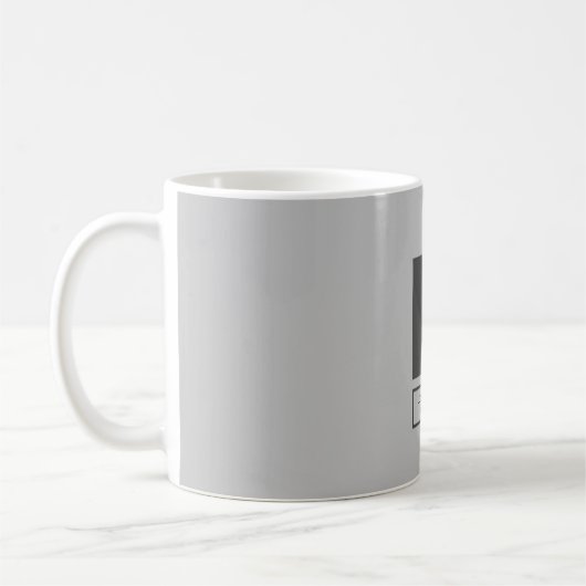 Attraktive Monogramm Grau Schlicht Kaffeetasse (Links)