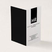 Attraktive Monogramm Schwarz-weiß modern Visitenkarten (Vorderseite)