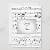 Attraktive Notenhochzeit Thema Einladung (Rückseite)