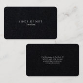 Attraktive Premium Black Classic Minimalistisch Visitenkarte (Vorne/Hinten)