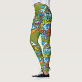 Attraktive Reise Cartoon Kunstwerke Olivenbaum Leggings (Links)