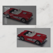 Attraktive rote Korvette Visitenkarte (Vorne/Hinten)