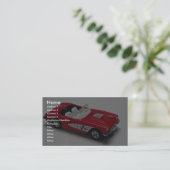 Attraktive rote Korvette Visitenkarte (Stehend Vorderseite)