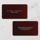 Attraktive rötlich-braun Stilvoll Moderne Minimali Visitenkarte (Vorne/Hinten)
