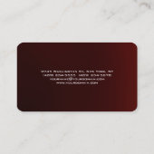 Attraktive rötlich-braun Stilvoll Moderne Minimali Visitenkarte (Rückseite)