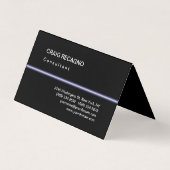 Attraktive Schwarz-weiß Blue Business Card Visitenkarten (Vorderseite)