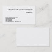 Attraktive Schwarz-weiß Consultant-Visitenkarte Visitenkarte (Vorne/Hinten)