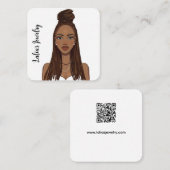 attraktive schwarze Ohrwurfkarte Quadratische Visitenkarte (Vorne/Hinten)