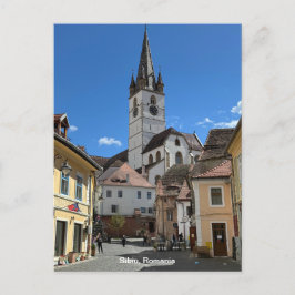 Attraktive Sicht auf Sibiu, Rumänien auf Postkarte