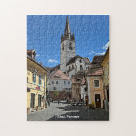 Attraktive Sicht auf Sibiu, Rumänien auf Puzzle