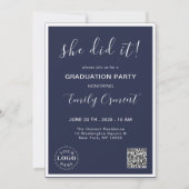 Attraktive, stilvolle Abschluss-Einladungs-Vorlage Einladung (Rückseite)