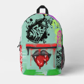 Attraktive Vampirstretart Vibranntblau rot Bedruckter Rucksack (Vorderseite)