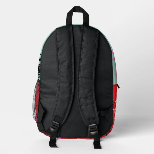 Attraktive Vampirstretart Vibranntblau rot Bedruckter Rucksack (Rückseite)