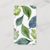 Attraktive Vegetation Moderne Minimalistische Chic Visitenkarte (Rückseite)