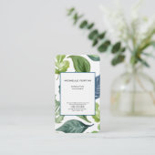 Attraktive Vegetation Moderne Minimalistische Chic Visitenkarte (Stehend Vorderseite)