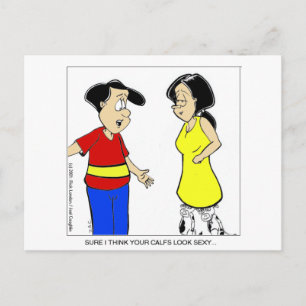 Attraktive Waden? Lustige Cartoon-Shirts & Geschen Postkarte