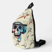 Attraktiver Gaming-Skull Beige Crossbody Bag (Rechte Ecke)