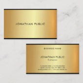 Attraktiver Glamour Gold Beruflich Elegante Luxe Visitenkarte (Vorne/Hinten)