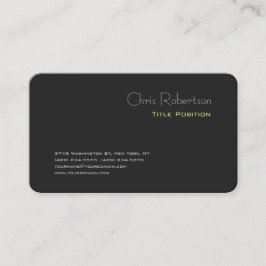 Attraktiver, grau-gelber Chic Sharp Modern Visitenkarte