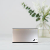 Attraktiver Monogram Glamour Gold Silver Chic Schl Visitenkarte (Stehend Vorderseite)