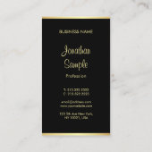 Attraktiver schwarzer visitenkarte (Rückseite)