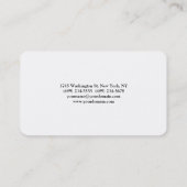 Attraktiver Trendy Stylish Modern Minimalistisch Visitenkarte (Rückseite)