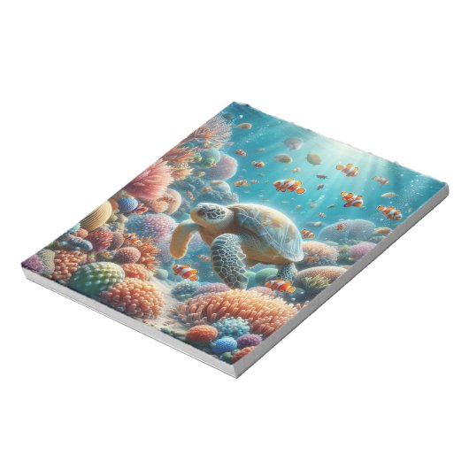 Attraktiver Turtle Notepad Notizblock (Rotiert)