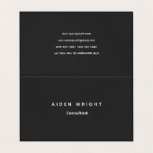 Attraktives Grau Klassisches Minimalistisch Visitenkarten (Außenseite Aufgefaltet)