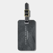 Attraktives Gray Stylish Modernes Minimalistisch Gepäckanhänger (Vorderseite vertikal)