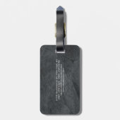 Attraktives Gray Stylish Modernes Minimalistisch Gepäckanhänger (Rückseite vertikal)