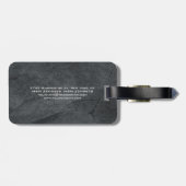 Attraktives Gray Stylish Modernes Minimalistisch Gepäckanhänger (Rückseite horizontal)