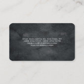 Attraktives Gray Stylish Modernes Minimalistisch Visitenkarte (Rückseite)