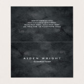 Attraktives Gray Stylish Modernes Minimalistisch Visitenkarten (Außenseite Aufgefaltet)