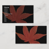 Attraktives japanisches Ahornblatt Visitenkarte (Vorne/Hinten)