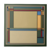 Attraktives, kühnes Kunsthandwerk Geometrisches Mu Fliese (Vorderseite)