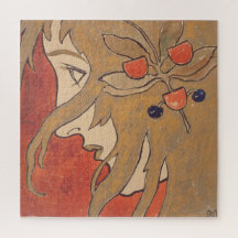 Attraktives Mädchen in Rot (Klassische Stilkunst)