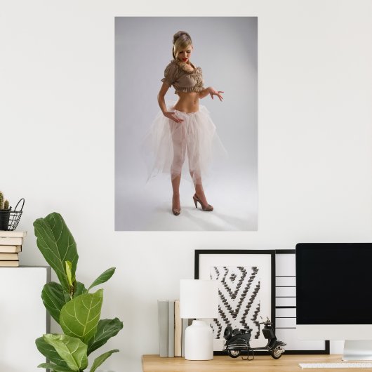 Attraktives Mädchen Poster (Heimbüro)