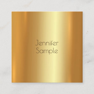Attraktives modernes elegantes Gold-Design einziga Quadratische Visitenkarte