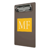 Attraktives Monogramm Modernes Minimalistisch Mini Klemmbrett (Gewinkelt2)